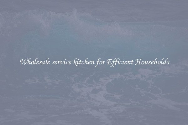 Wholesale service kitchen for Efficient Households