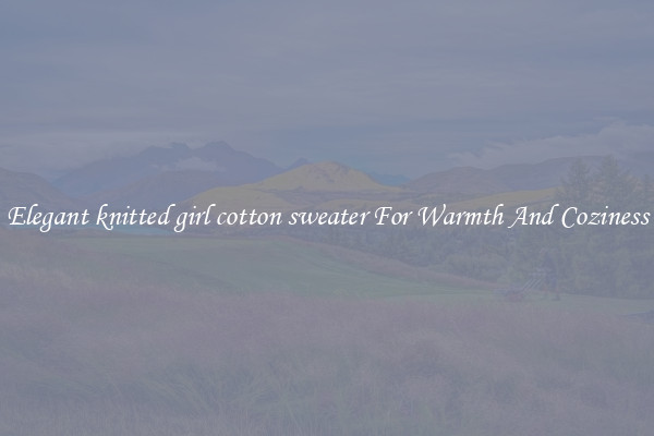 Elegant knitted girl cotton sweater For Warmth And Coziness