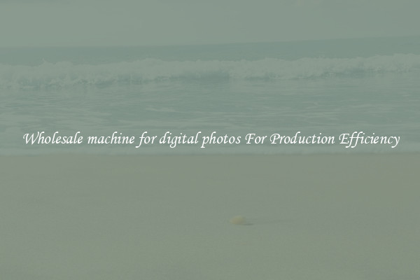Wholesale machine for digital photos For Production Efficiency