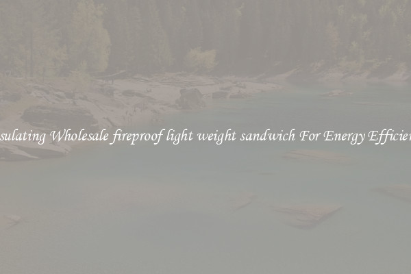 Insulating Wholesale fireproof light weight sandwich For Energy Efficiency