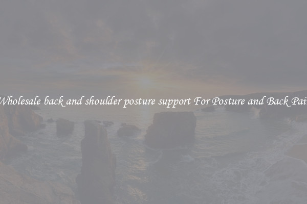 Wholesale back and shoulder posture support For Posture and Back Pain