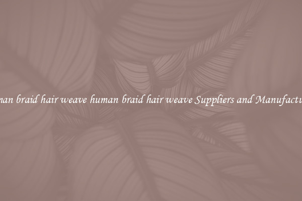 human braid hair weave human braid hair weave Suppliers and Manufacturers