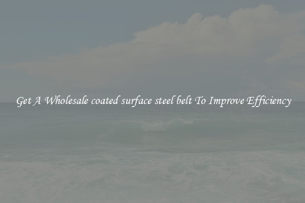 Get A Wholesale coated surface steel belt To Improve Efficiency