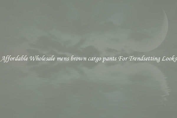 Affordable Wholesale mens brown cargo pants For Trendsetting Looks
