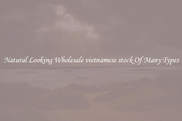 Natural Looking Wholesale vietnamese stock Of Many Types