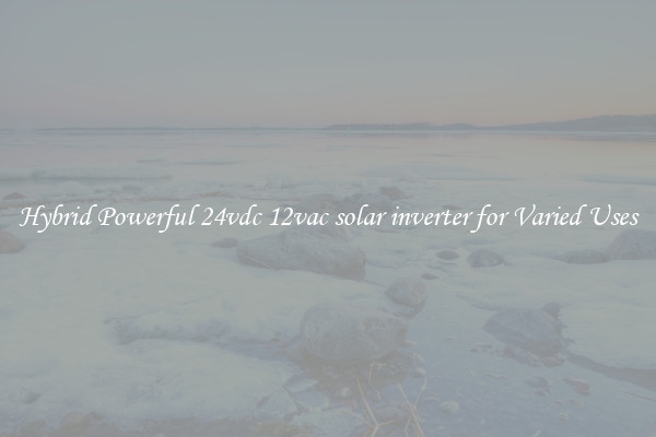 Hybrid Powerful 24vdc 12vac solar inverter for Varied Uses