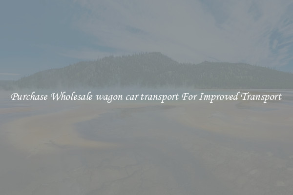 Purchase Wholesale wagon car transport For Improved Transport 