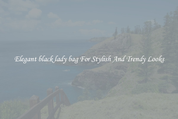 Elegant black lady bag For Stylish And Trendy Looks