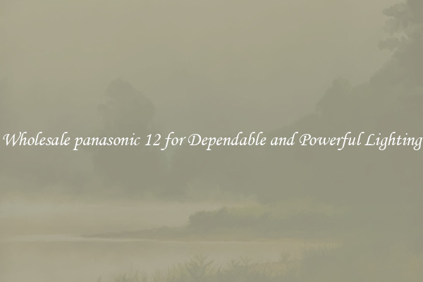 Wholesale panasonic 12 for Dependable and Powerful Lighting