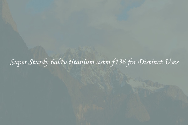 Super Sturdy 6al4v titanium astm f136 for Distinct Uses