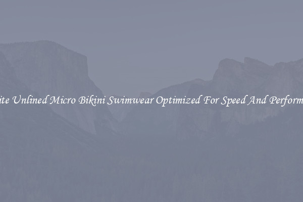 White Unlined Micro Bikini Swimwear Optimized For Speed And Performance