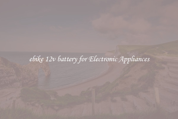 ebike 12v battery for Electronic Appliances