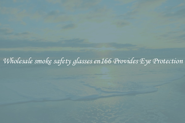Wholesale smoke safety glasses en166 Provides Eye Protection