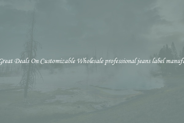 Snag Great Deals On Customizable Wholesale professional jeans label manufacturer