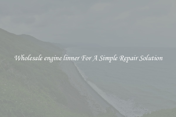Wholesale engine linner For A Simple Repair Solution
